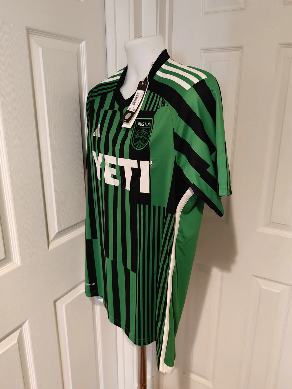 adidas Austin FC Yeti Green Black Soccer Jersey NWT Men’s Size XS MLS HI1835